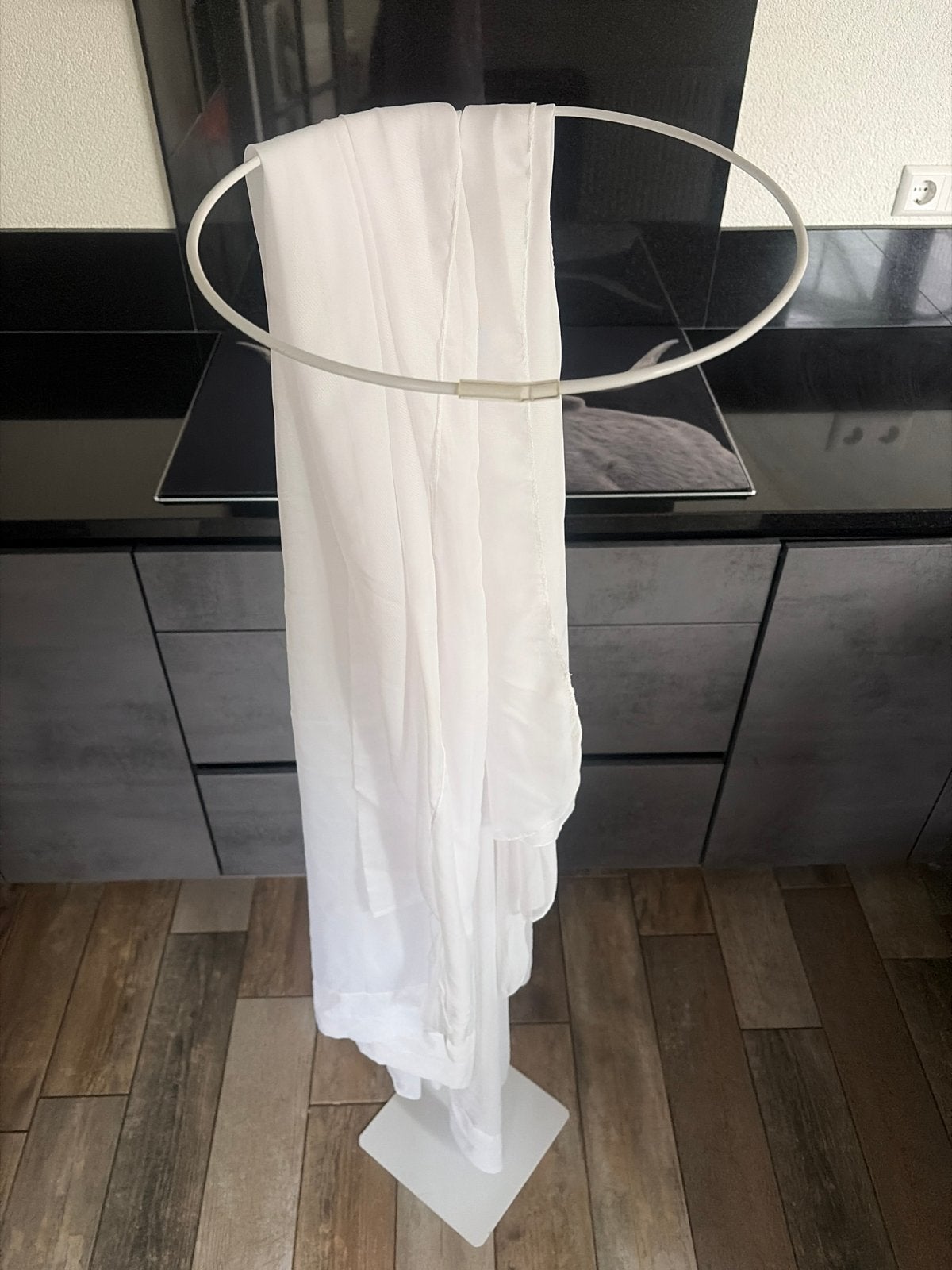 Hemeltje, klamboe met standaard, Ophalen, Gebruikt, Wit, Textiel