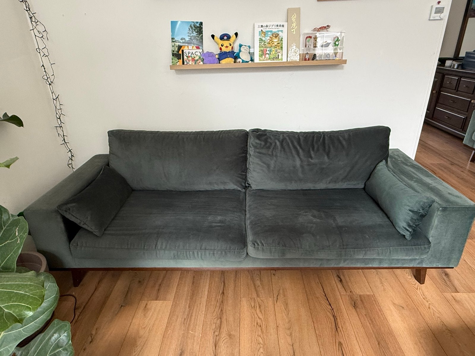 Wehkamp Torino 3-zitsbank groen - 238cm breed, Ophalen, Gebruikt, Driepersoons, 75 tot 100 cm