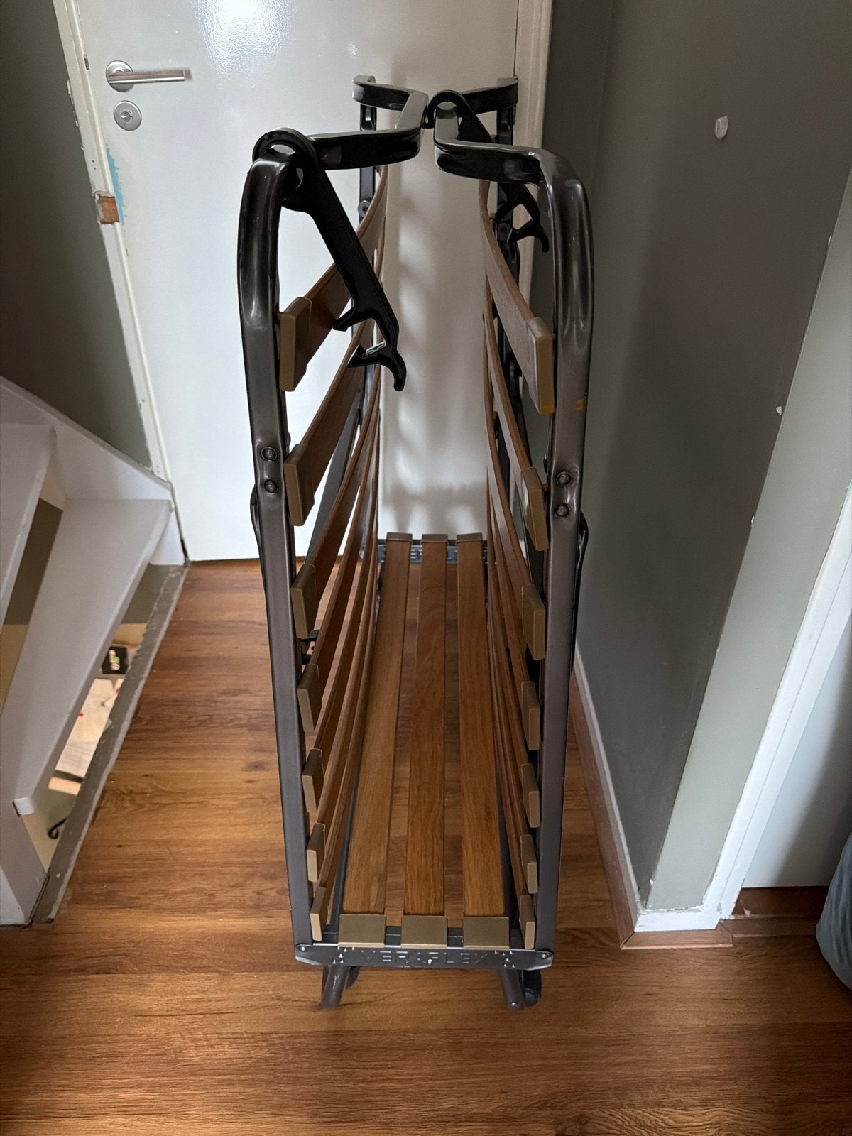 Opklapbaar logeerbed met lattenbodem zonder matras, Ophalen, Eenpersoons, Zwart, 80 cm