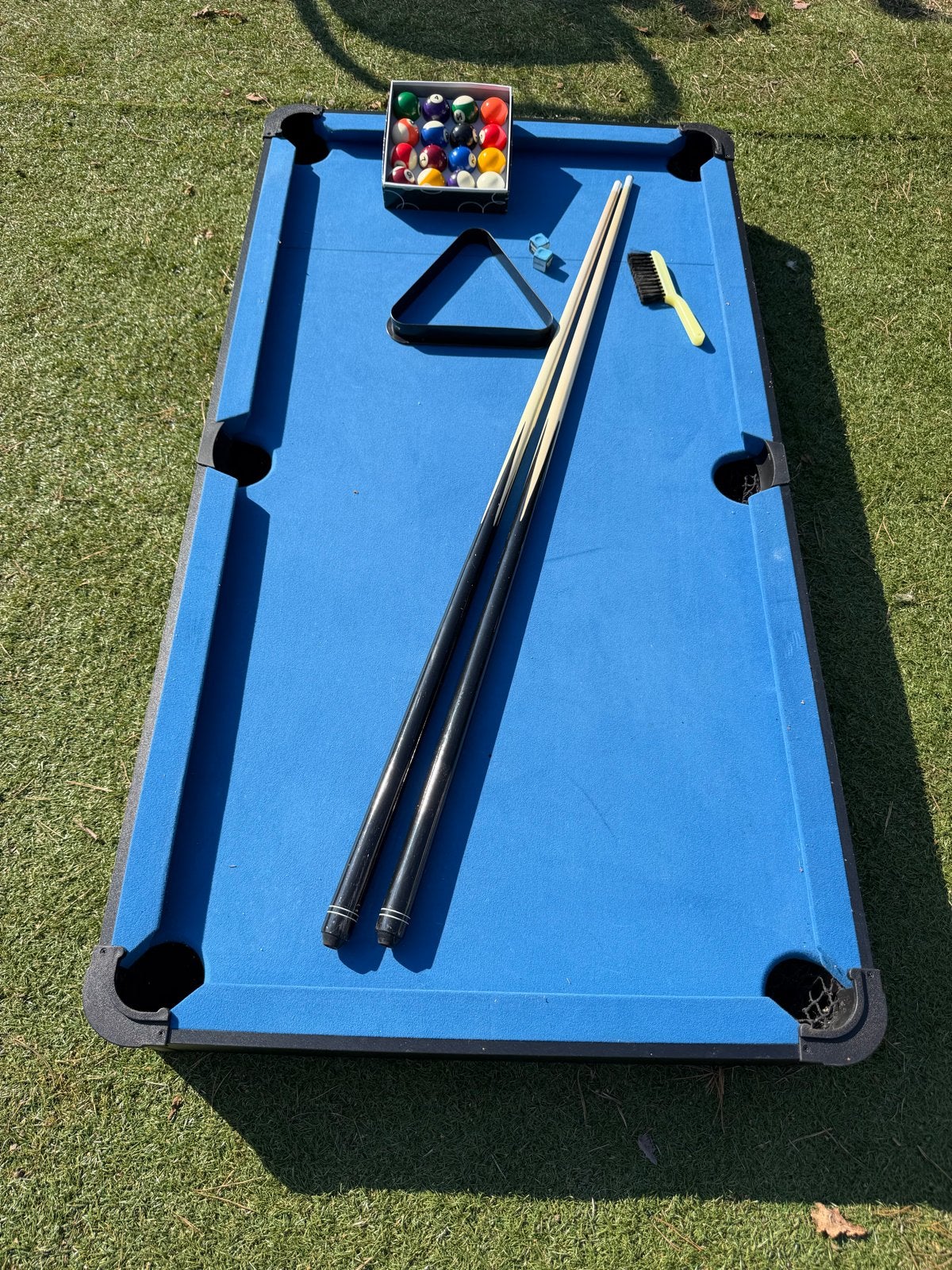 Compacte pooltafel met accessoires, Ophalen of Verzenden, Gebruikt, Pooltafel