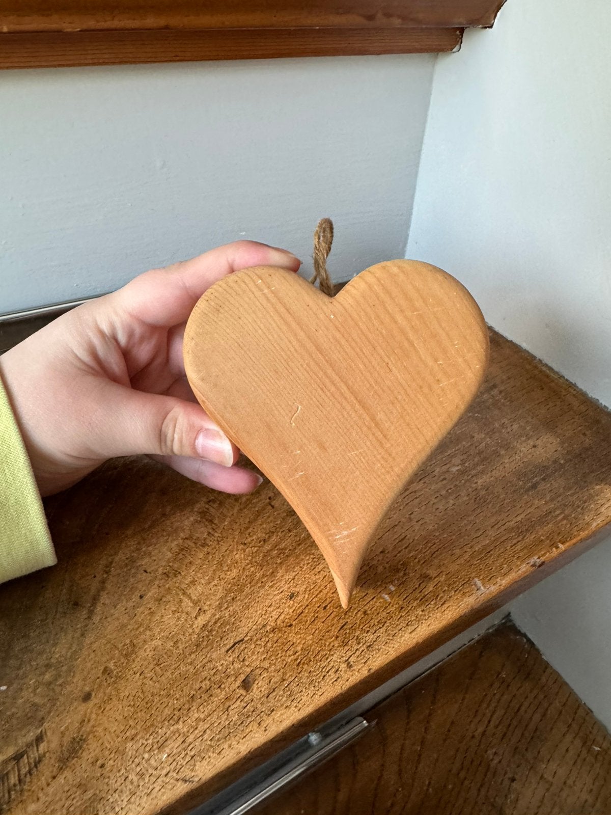Houten hart decoratie, Huis en Inrichting, Ophalen of Verzenden, Gebruikt, Hout, Wandhanger