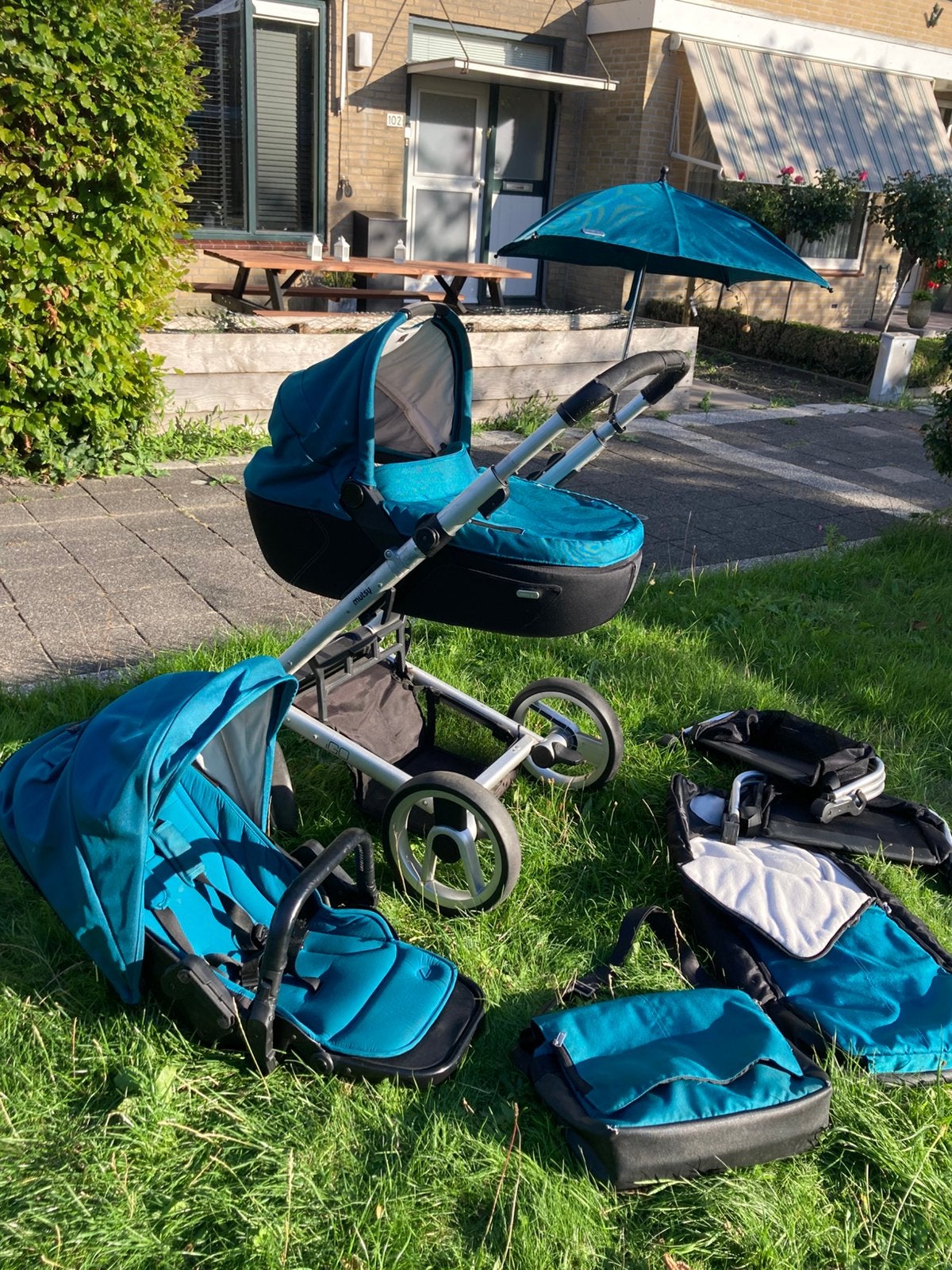 Mutsy Igo Combiwagen, Ophalen, Gebruikt, Combiwagen, Met reiswieg