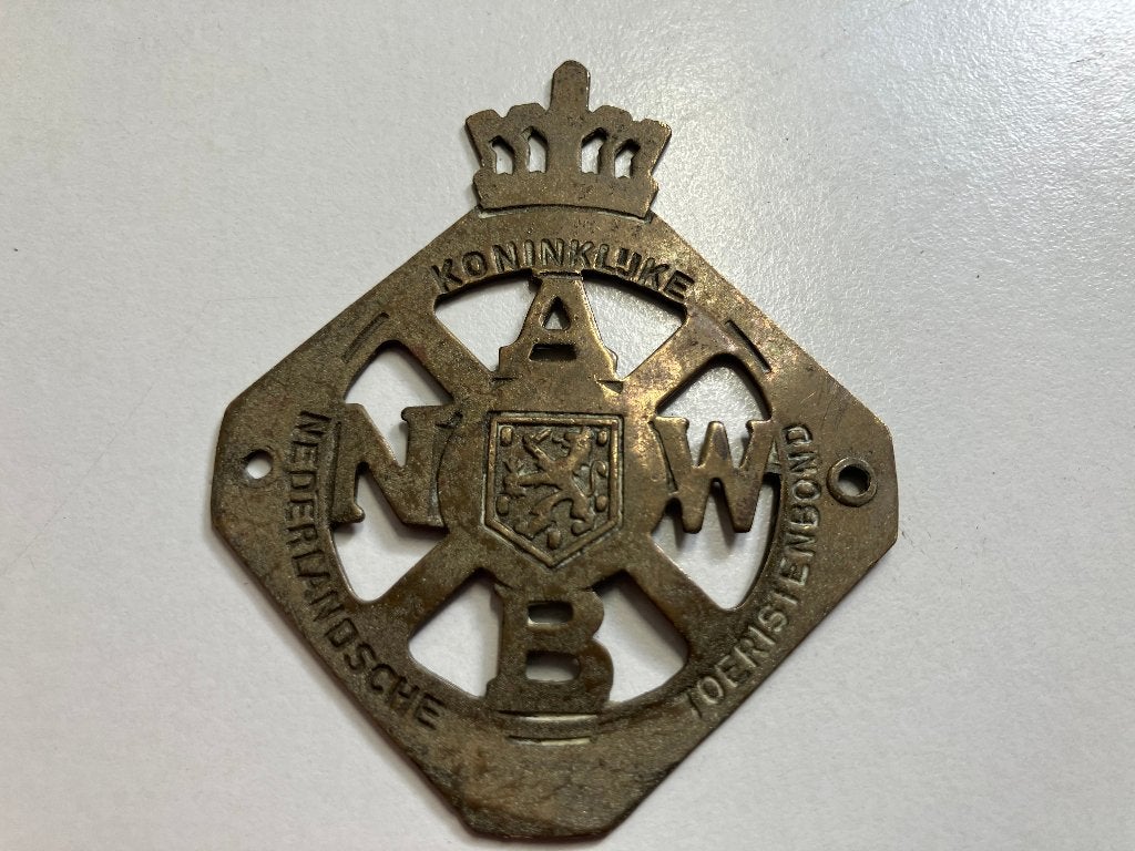 Vintage ANWB embleem Koninklijke Nederlandsche Toeristenbond, Ophalen of Verzenden, Gebruikt