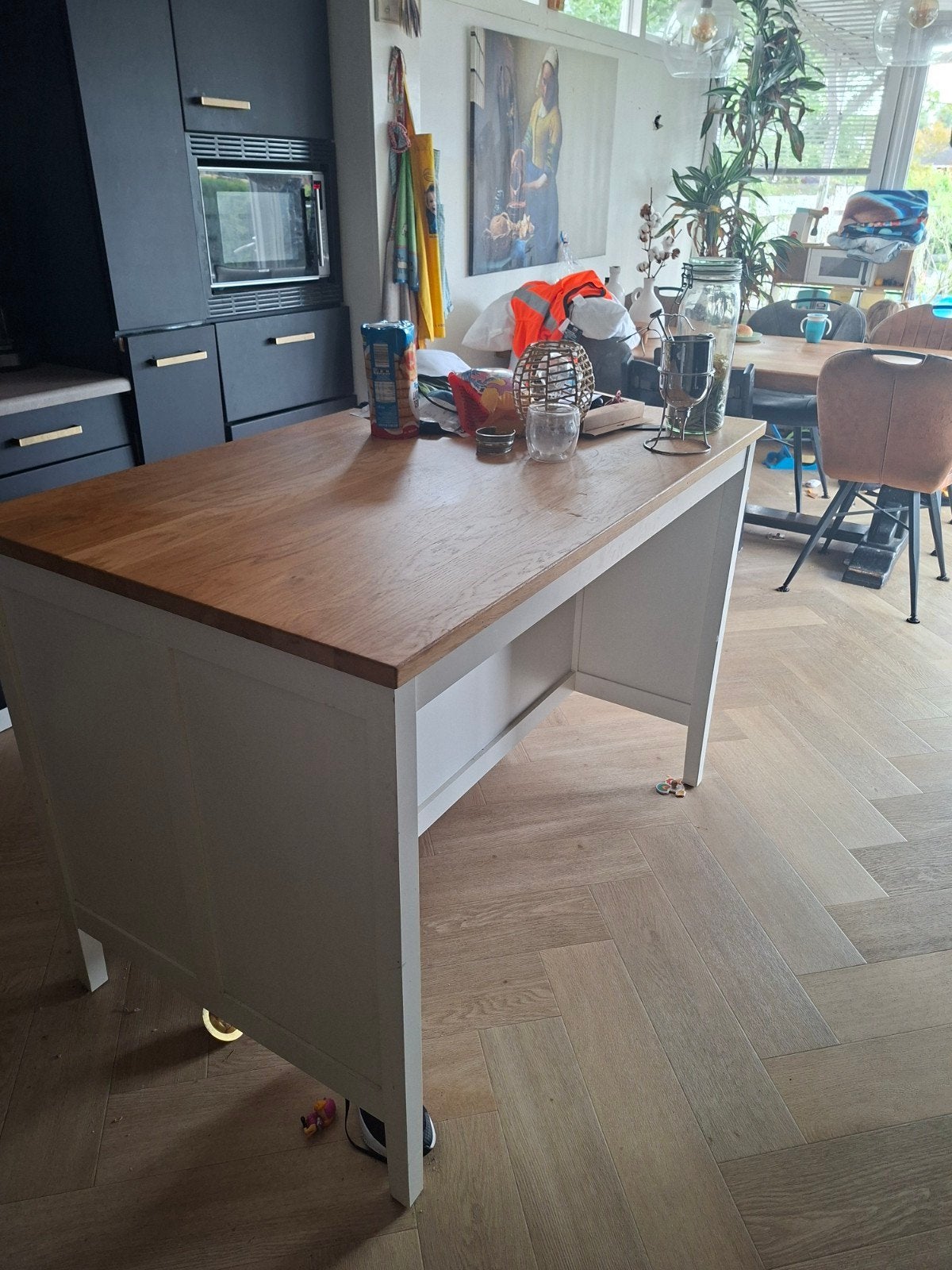 IKEA Tornviken Keukentrolley - Eikenhout en Wit, Ophalen, Gebruikt, Hout, IKEA