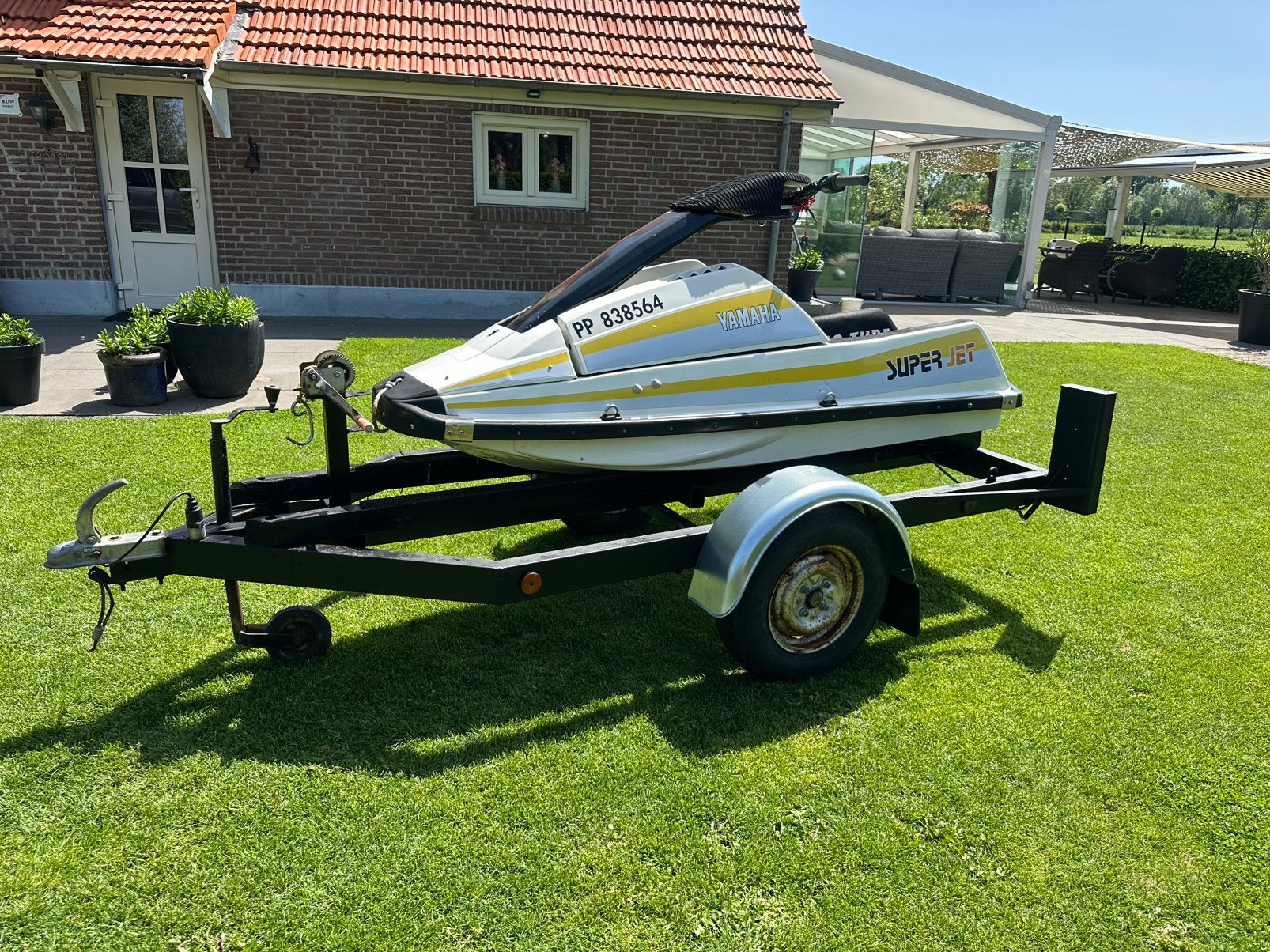 Yamaha Superjet + Trailer en afdekhoes, Ophalen, Gebruikt, Benzine, 70 tot 120 pk
