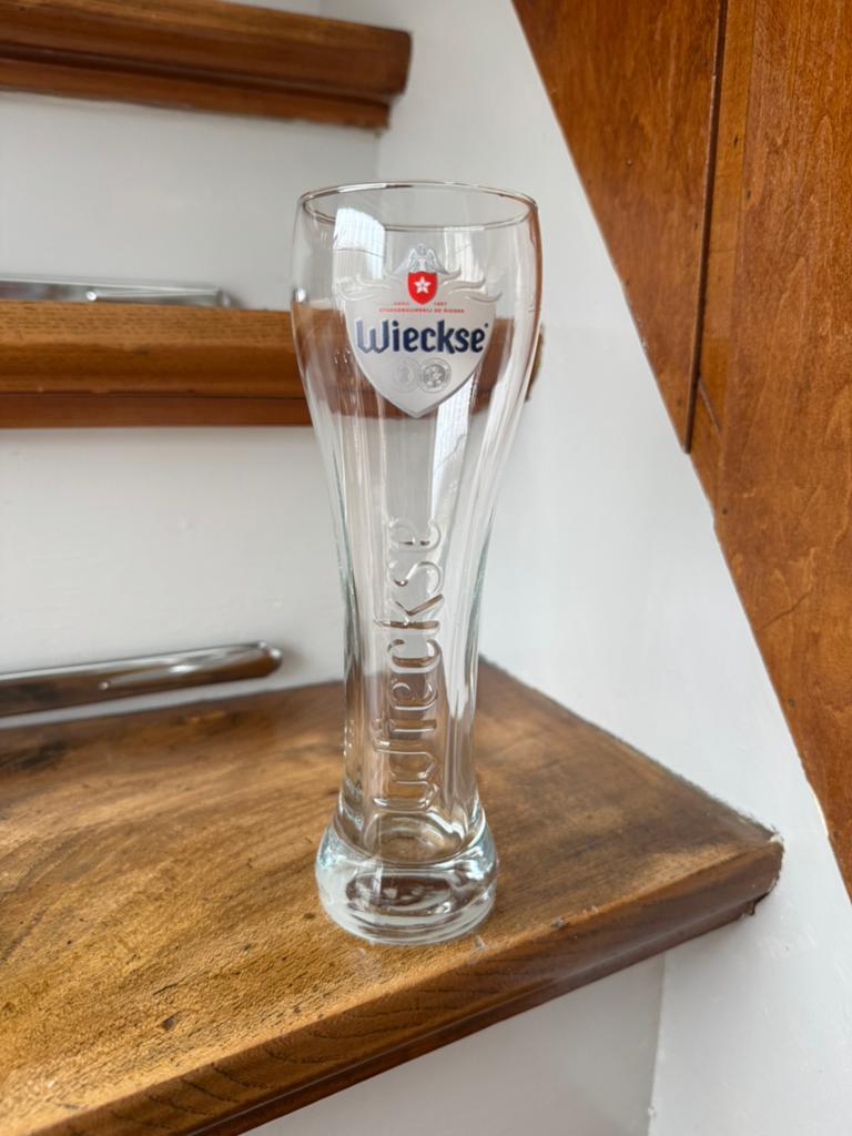Wieckse bierglas 0,25L, Ophalen of Verzenden, Zo goed als nieuw, Glas of Glazen, Overige merken