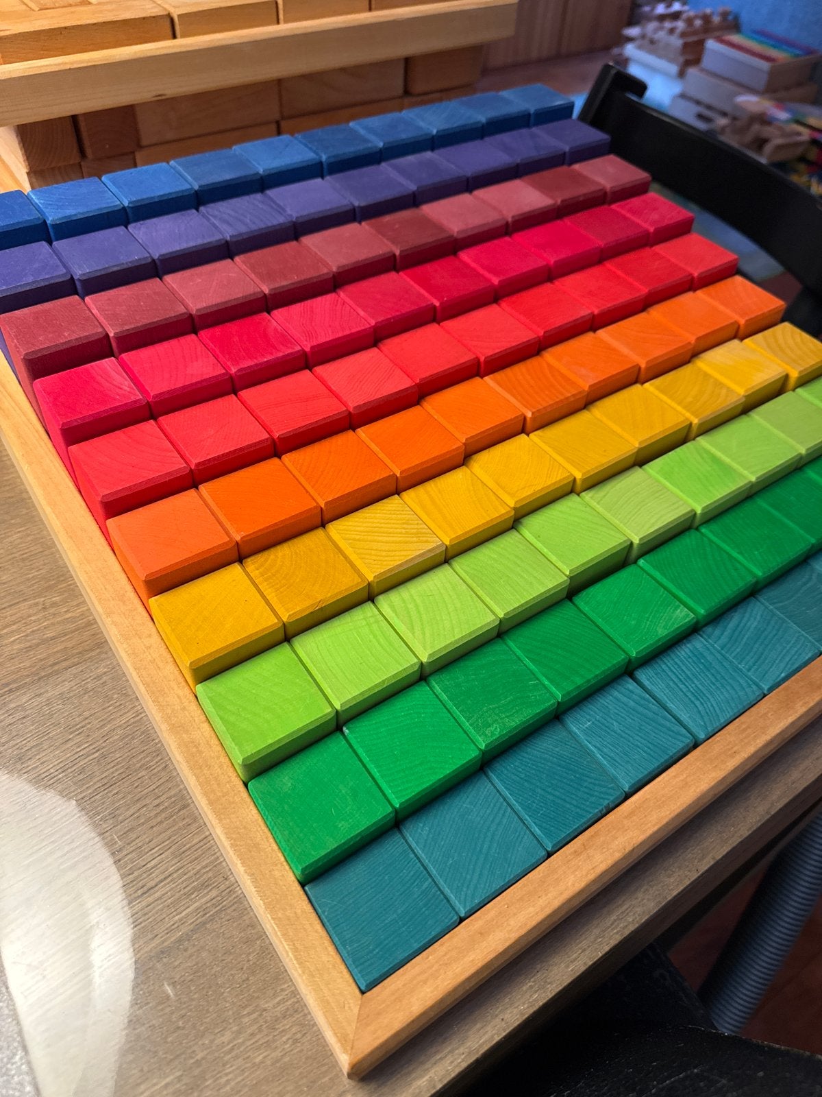 Grimm’s Grote Telblokken / Large Stepped Counting Blocks, Ophalen of Verzenden, Zo goed als nieuw, Bouwen
