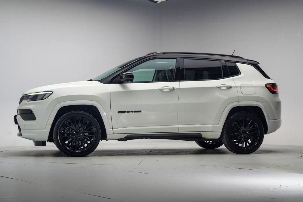Jeep Compass 4xe 240 Plug-in Hybrid S [ Pano LED Navi Leder, Auto's, Jeep, Automaat, 4 cilinders, Wit, Bedrijf