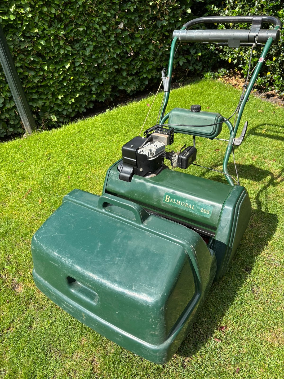 Atco Balmoral 20S kooimaaier maaibreedte 51cm, Tuin en Terras, Grasmaaiers, Ophalen, Zo goed als nieuw, Opvangbak, Benzine-grasmaaier