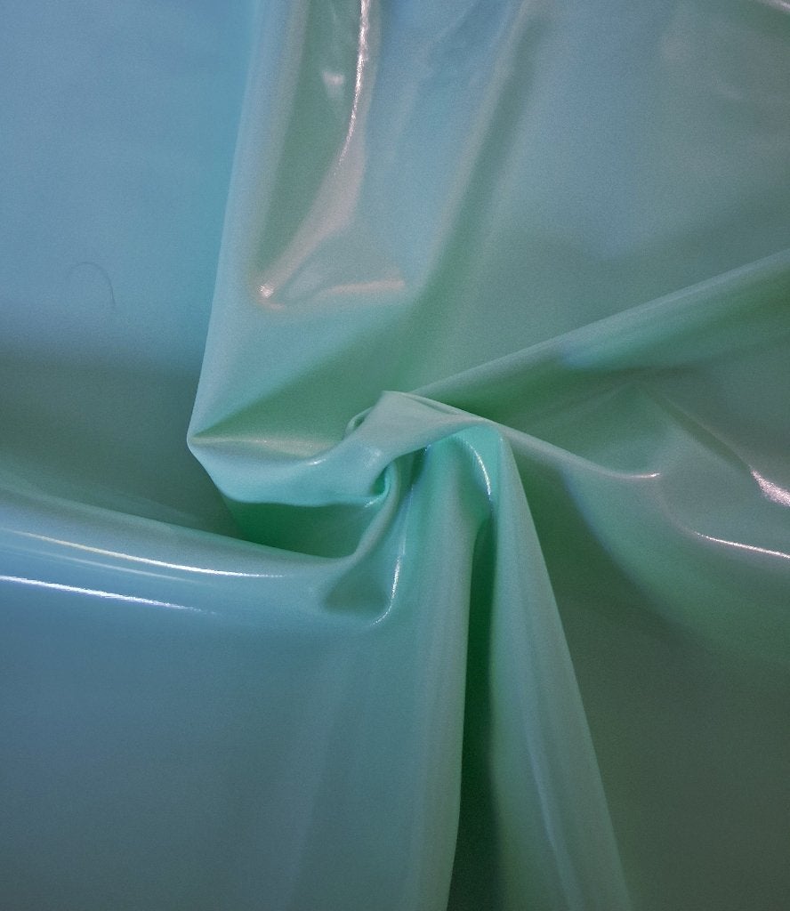 Mintgroen lakstof 4-way stretch, Overige materialen, Overige kleuren, 120 cm of meer, Nieuw