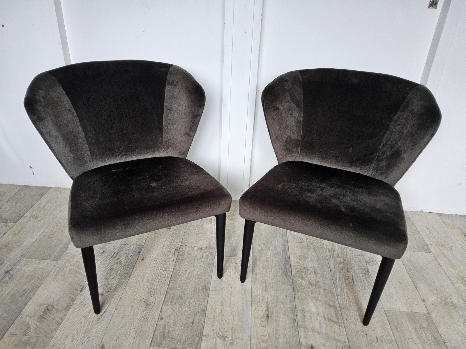 Fauteuils (2 stuks), Ophalen, Zwart, Stof, Twee