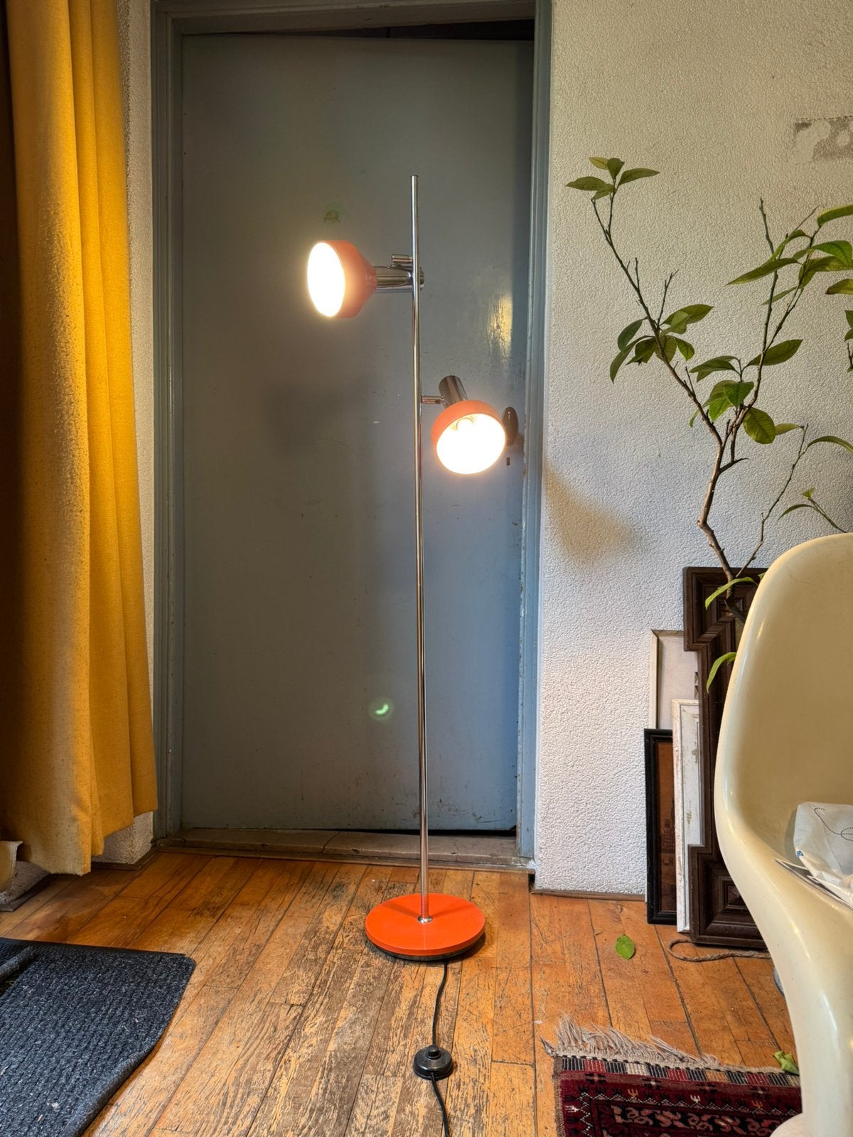 Hustadt,Vloerlamp,sixties,zeventies,Mid-Century,POP,vintage, Huis en Inrichting, Gebruikt, Sixties,zeventies,Mid-Century,POP,Space Age