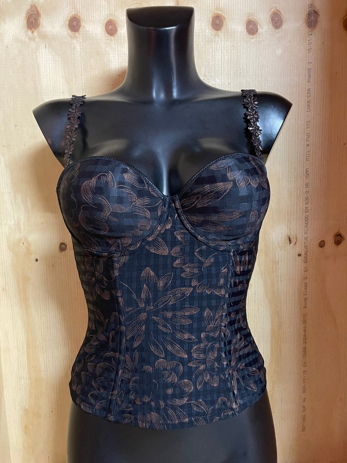 Marie jo bustier Model avero 030-0415 Kan strapless/ halter, Verzenden, Zwart, Body of Korset