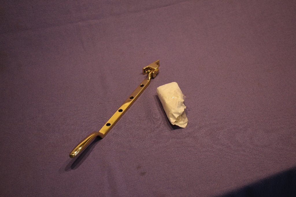 Messing raamboom, Ophalen of Verzenden, Nieuw, Koper of Messing, Schuif of Grendel