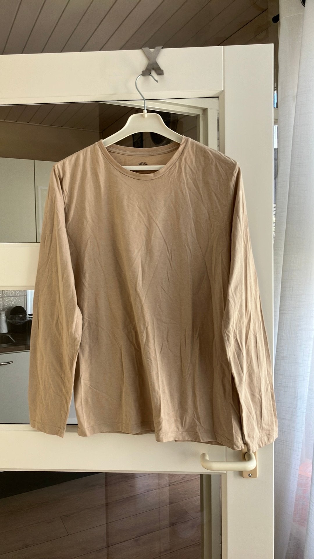 Real Man Must Have Tee beige shirt mt M, Ophalen of Verzenden, Zo goed als nieuw, Maat 52/54 (L), Beige