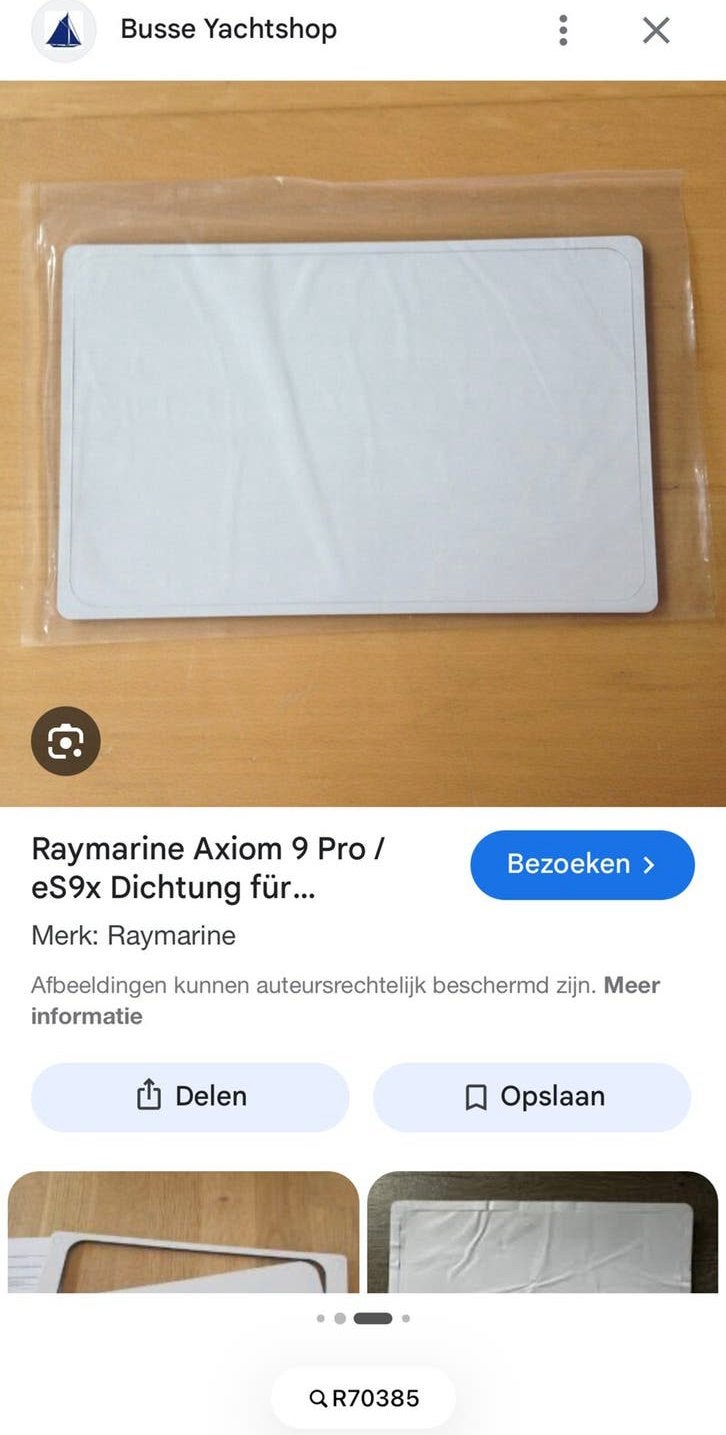 GEZOCHT: Pakking Raymarine Axiom Pro 9 / es9 series (R70385), Watersport en Boten, Ophalen of Verzenden, Nieuw, Onderhoud en Reparatie
