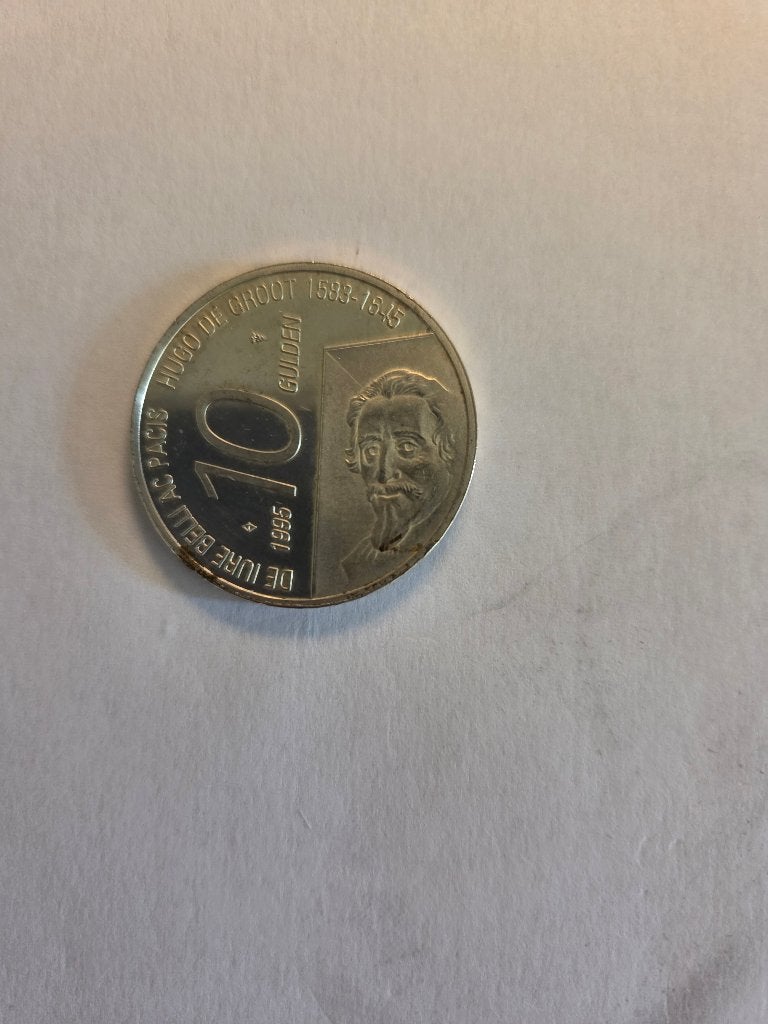 10 Gulden Hugo de Groot 1995 Koningin Beatrix, Koningin Beatrix, Zilver, Ophalen of Verzenden, Losse munt