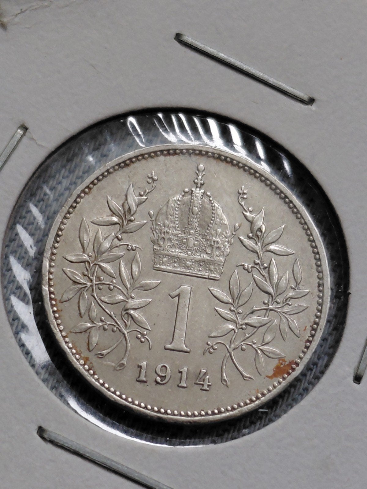Oostenrijk 1 Corona 1914 Franz Joseph I  - Zilver, Verzenden, Oostenrijk, Losse munt, Zilver