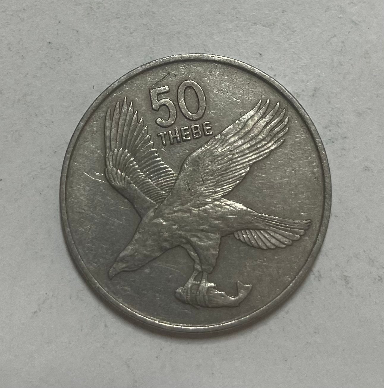 50 thebe Botswana 1980, Postzegels en Munten, Munten | Afrika, Ophalen of Verzenden, Overige landen