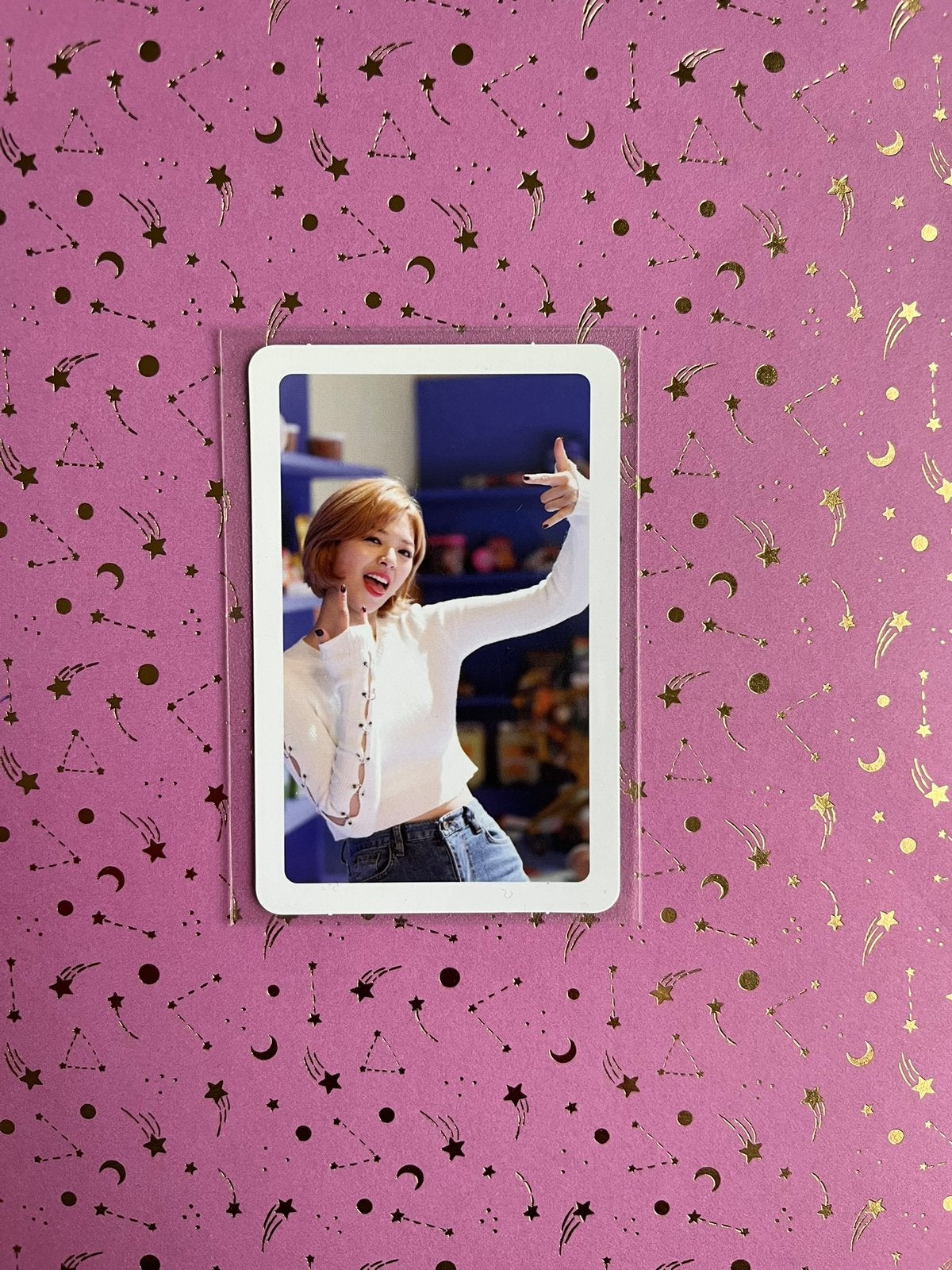 Twice Jeongyeon Merey & Happy Photocard, Ophalen of Verzenden, Zo goed als nieuw, Foto of Kaart