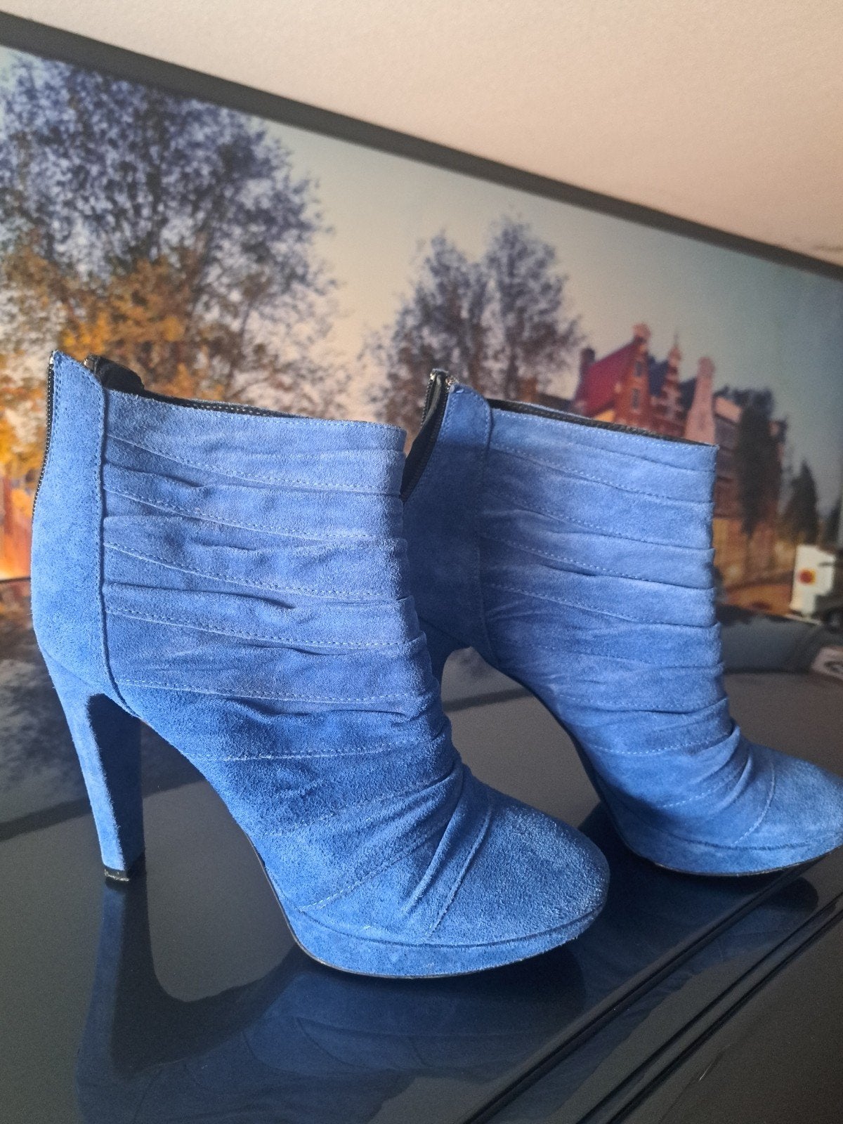 laarsjes  kobalt blauw maat 40, Verzenden, Zo goed als nieuw, Blauw