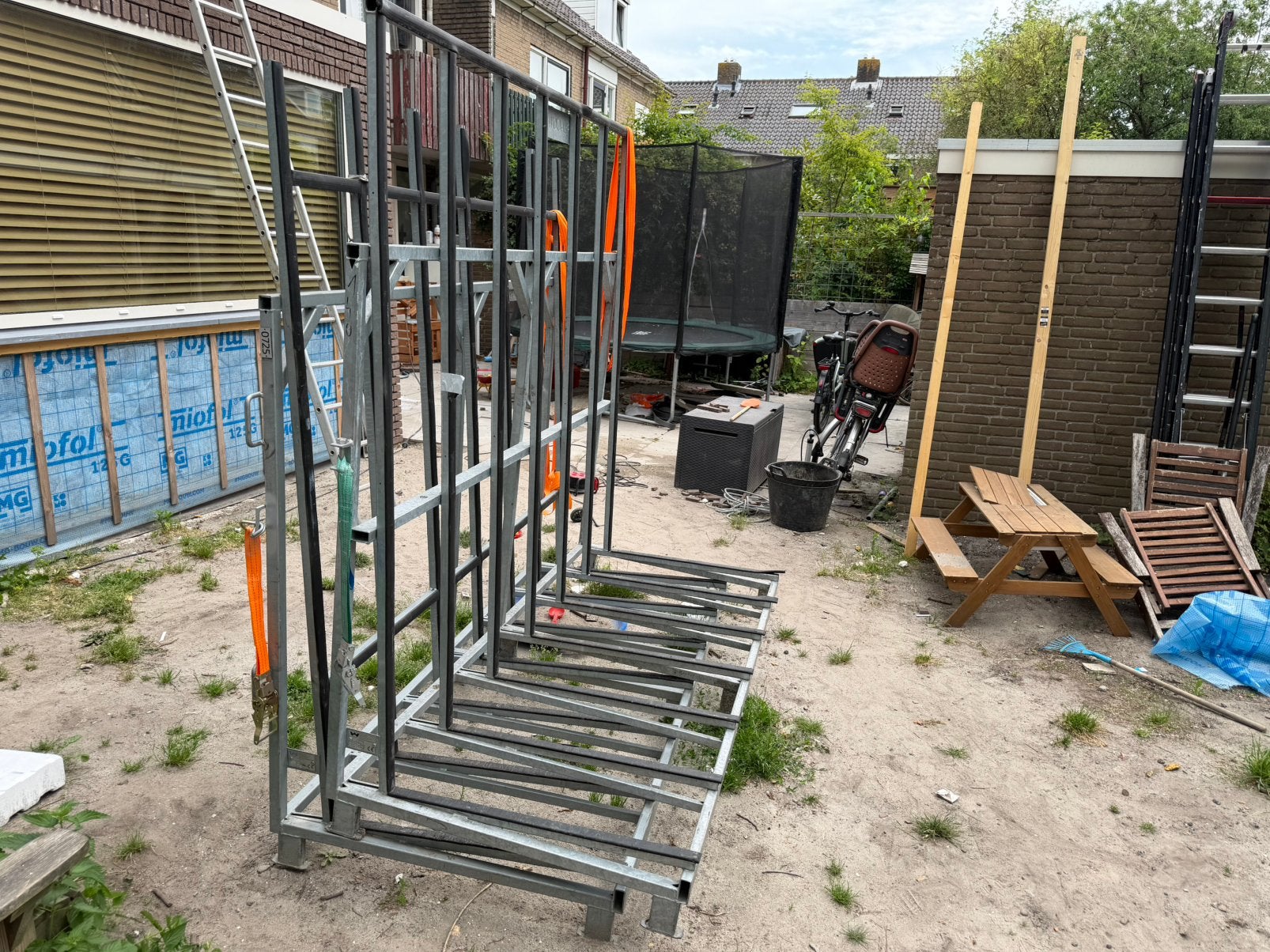 2x glas kozijn bok, Doe-het-zelf en Verbouw, Ophalen, Zo goed als nieuw, Hout, Raamkozijn
