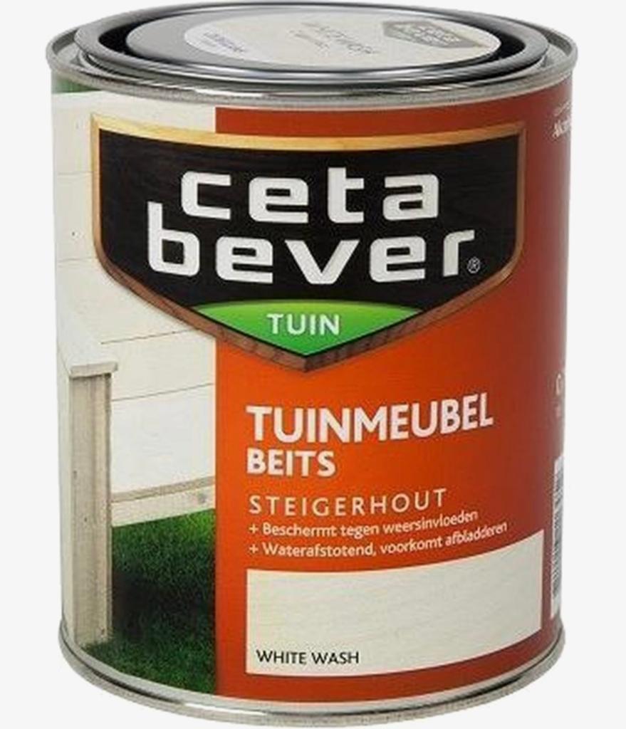 Nieuwe Cetabever Whitewash  tuinmeubel beits, Wit, Nieuw, Beits, Ophalen of Verzenden