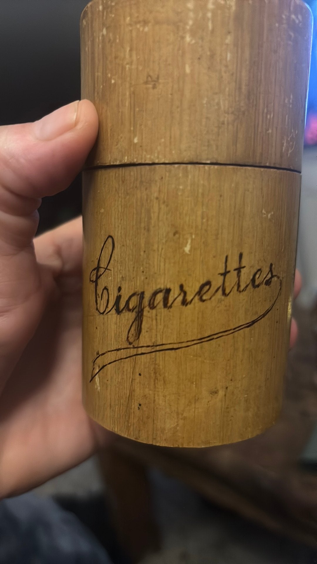 Oud sigaretten kokertje/doosje, Verzamelen, Ophalen of Verzenden, Gebruikt, Tabaksdoos of Verpakking