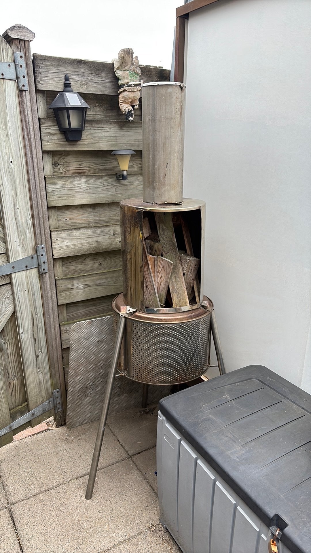 Mooie vuurkorf / tuinhaard / plantenbak gem. van centrifuge, Tuin en Terras, Vuurkorven, Ophalen of Verzenden, Zo goed als nieuw