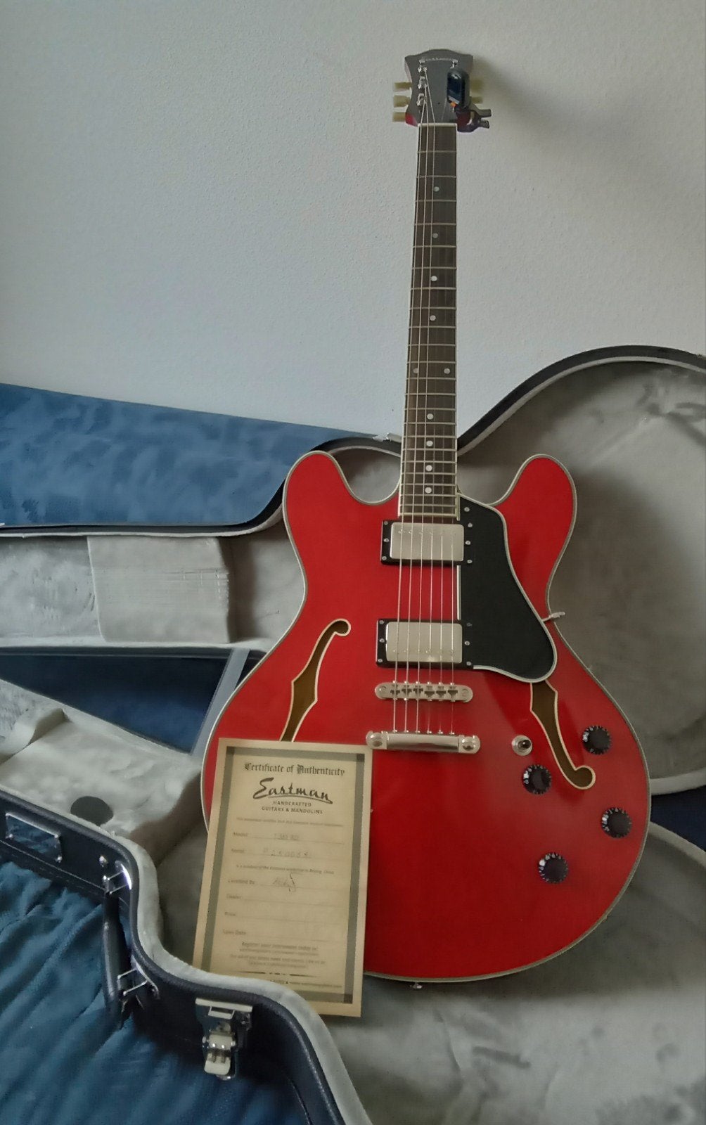 Eastman T386-RD Semi-Hollow Body Elektrische Gitaar Rood, Muziek en Instrumenten, Snaarinstrumenten | Gitaren | Elektrisch, Ophalen of Verzenden
