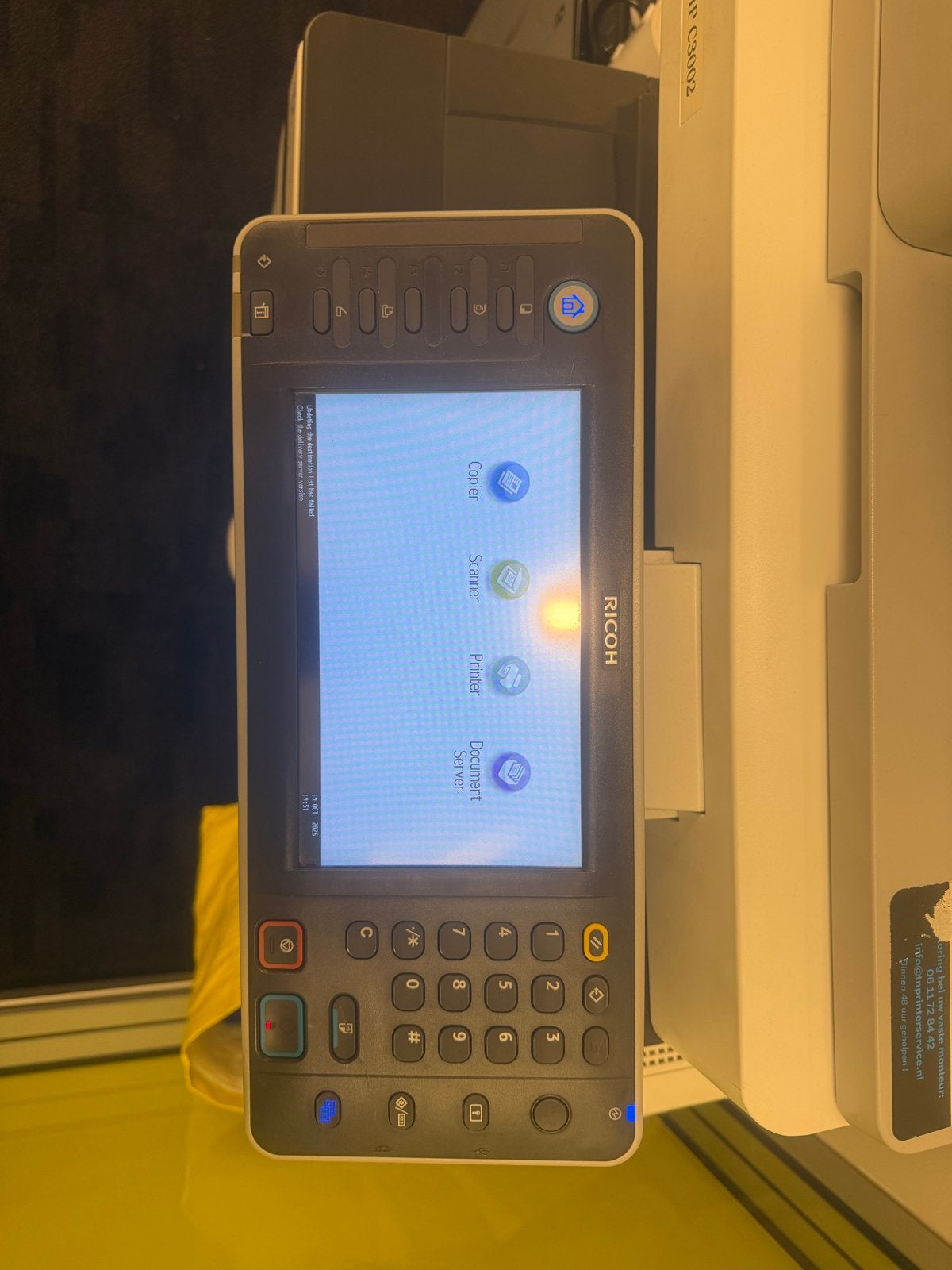 Ricoh Aficio MP C3002 All-in-one Printer/Kopieerapparaat, Computers en Software, Ophalen, All-in-one, Kleur printen, Zo goed als nieuw
