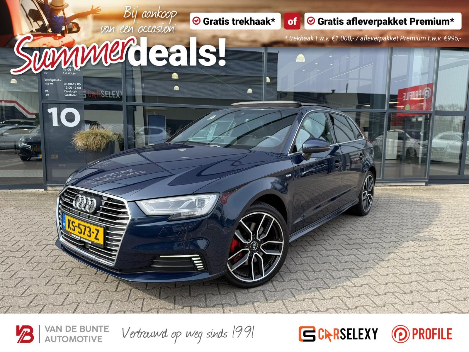 Audi A3 Sportback 1.4 e-tron Pro Line Plus *Schuif-/Kantelda, Auto's, Stof, Gebruikt, 4 cilinders, Blauw