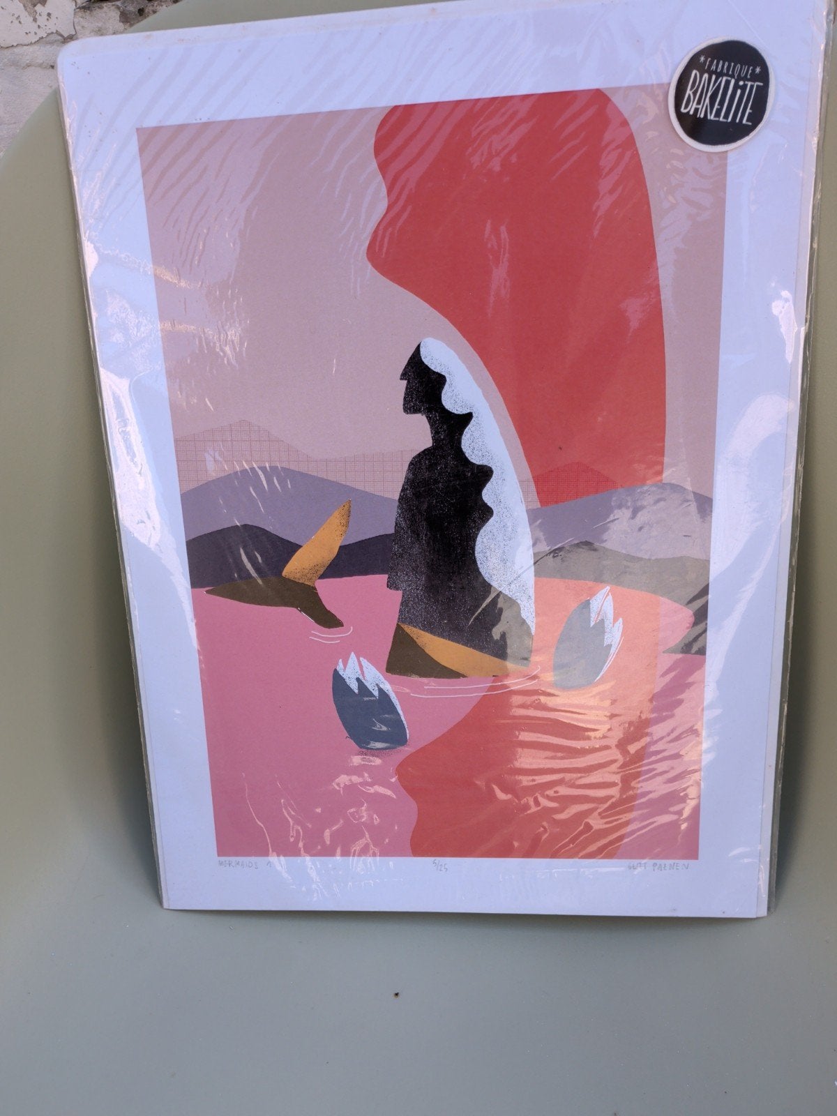 Gelimiteerde Zeefdruk 'Mermaids' door Gurt Palmen (5/25), Antiek en Kunst, Gelimiteerde oplage, Ophalen of Verzenden, Personages en Fantasiefiguren
