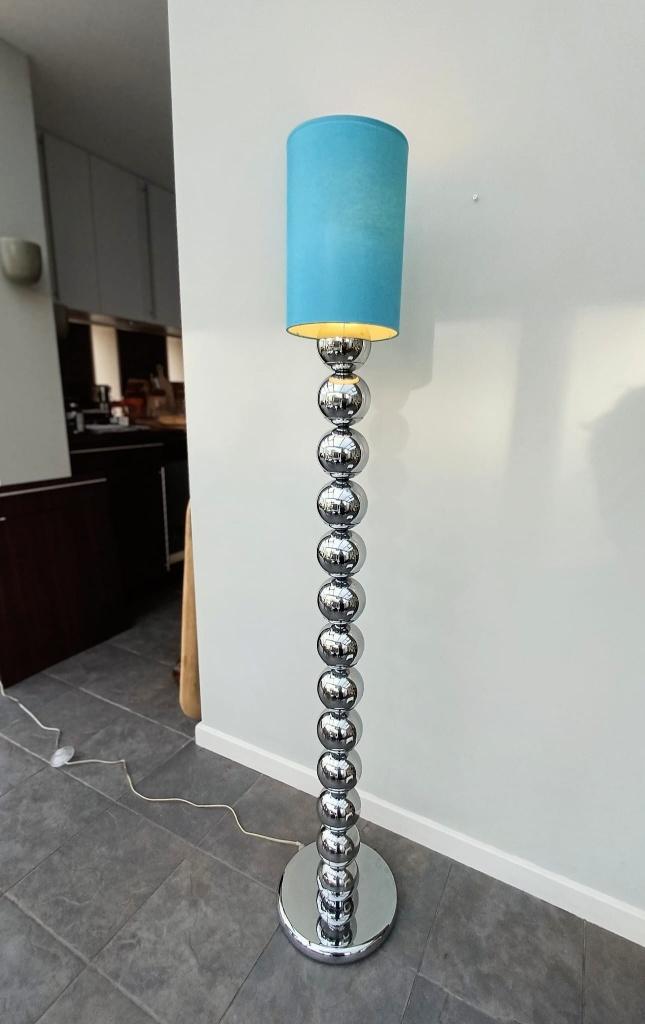 Vintage Vloerlamp Space Age Zilver, Ophalen, Vintage Space Age Retrostijl, 200 cm of meer, Zo goed als nieuw