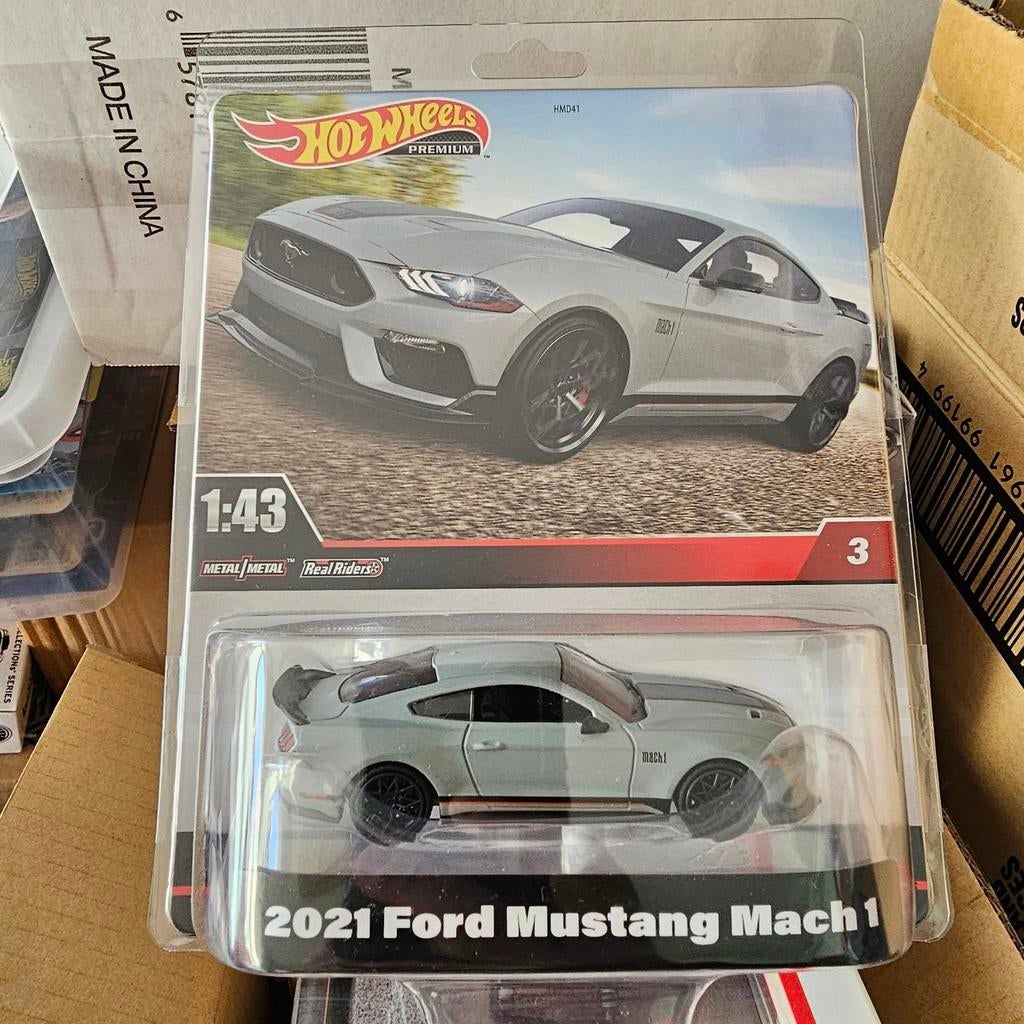 Hot Wheels Premium 2021 Ford Mustang Mach 1 1:43, Overige merken, Auto, Service.europe@mattel.com, Nieuw