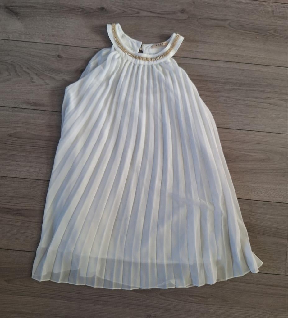 Witte plissé top maat 38/40 M/L Azara Paris chic, Kleding | Dames, T-shirts, Zo goed als nieuw, Maat 38/40 (M), Wit, Zonder mouw