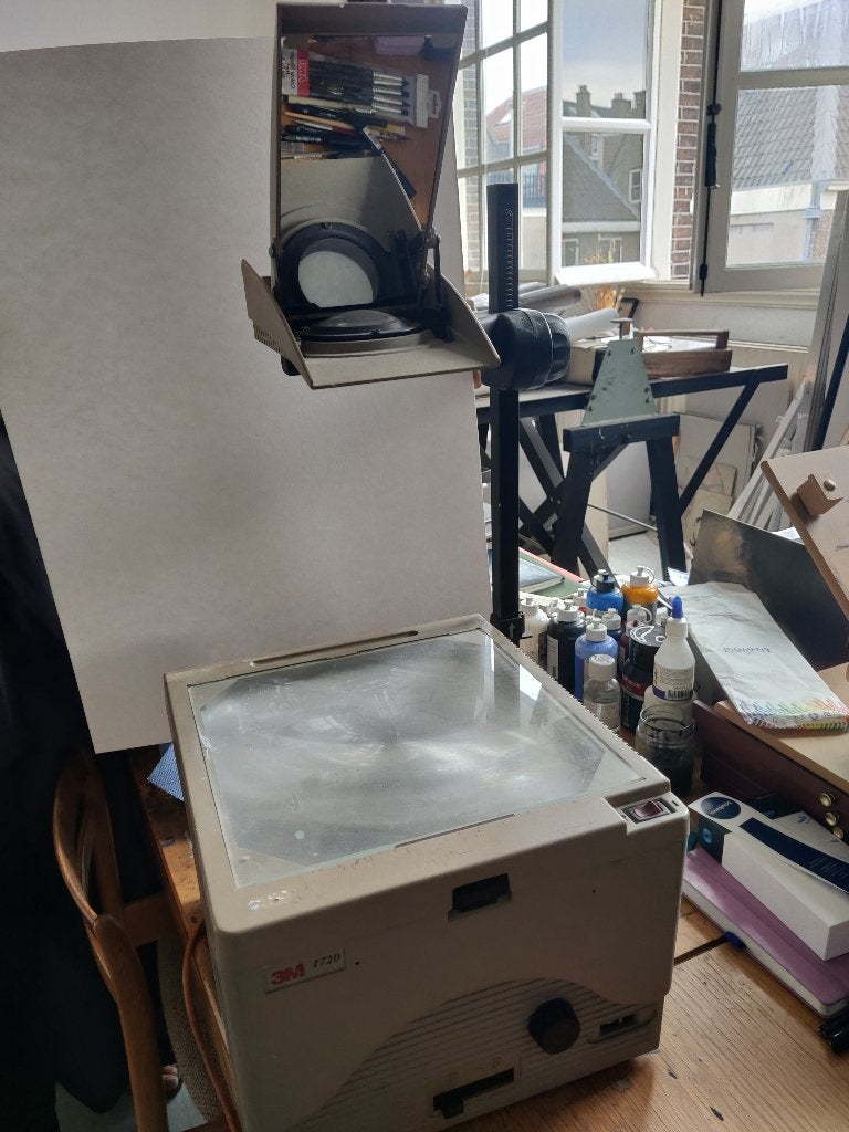overhead projector, Ophalen, Gebruikt