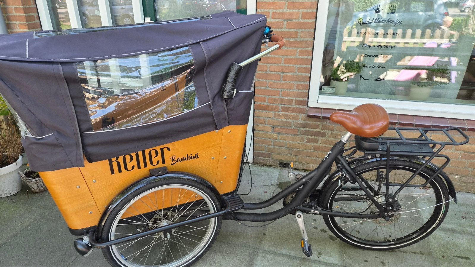 Keiler Bambini elektrische bakfiets, Fietsen en Brommers, Fietsen | Bakfietsen, Gebruikt, Huif, 2 kinderen, Ophalen