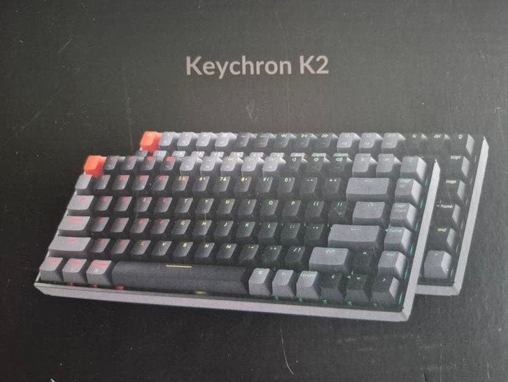 Keychron K2 Draadloos Mechanisch Toetsenbord met Polssteun, Computers en Software, Ophalen, Keychron, Draadloze ontvanger, Zo goed als nieuw