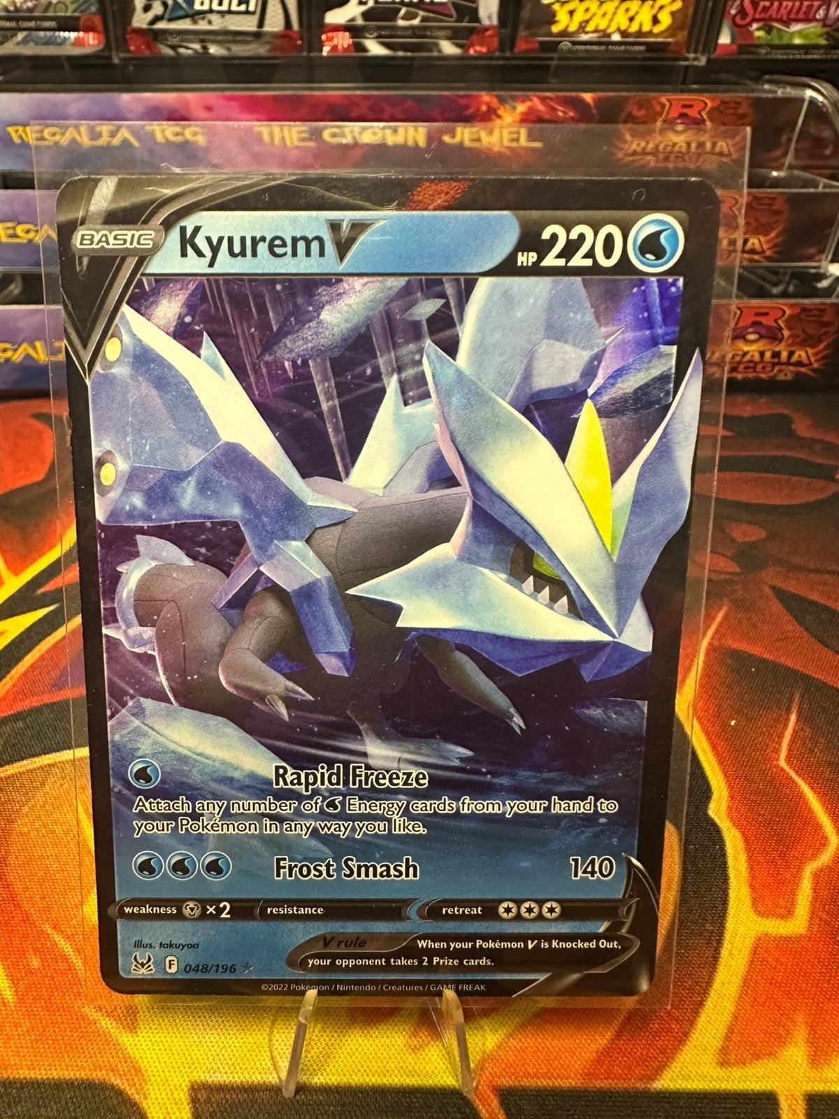 Kyurem V (LOR 048) Lost Origin, Ophalen of Verzenden, Zo goed als nieuw, Losse kaart, Foil
