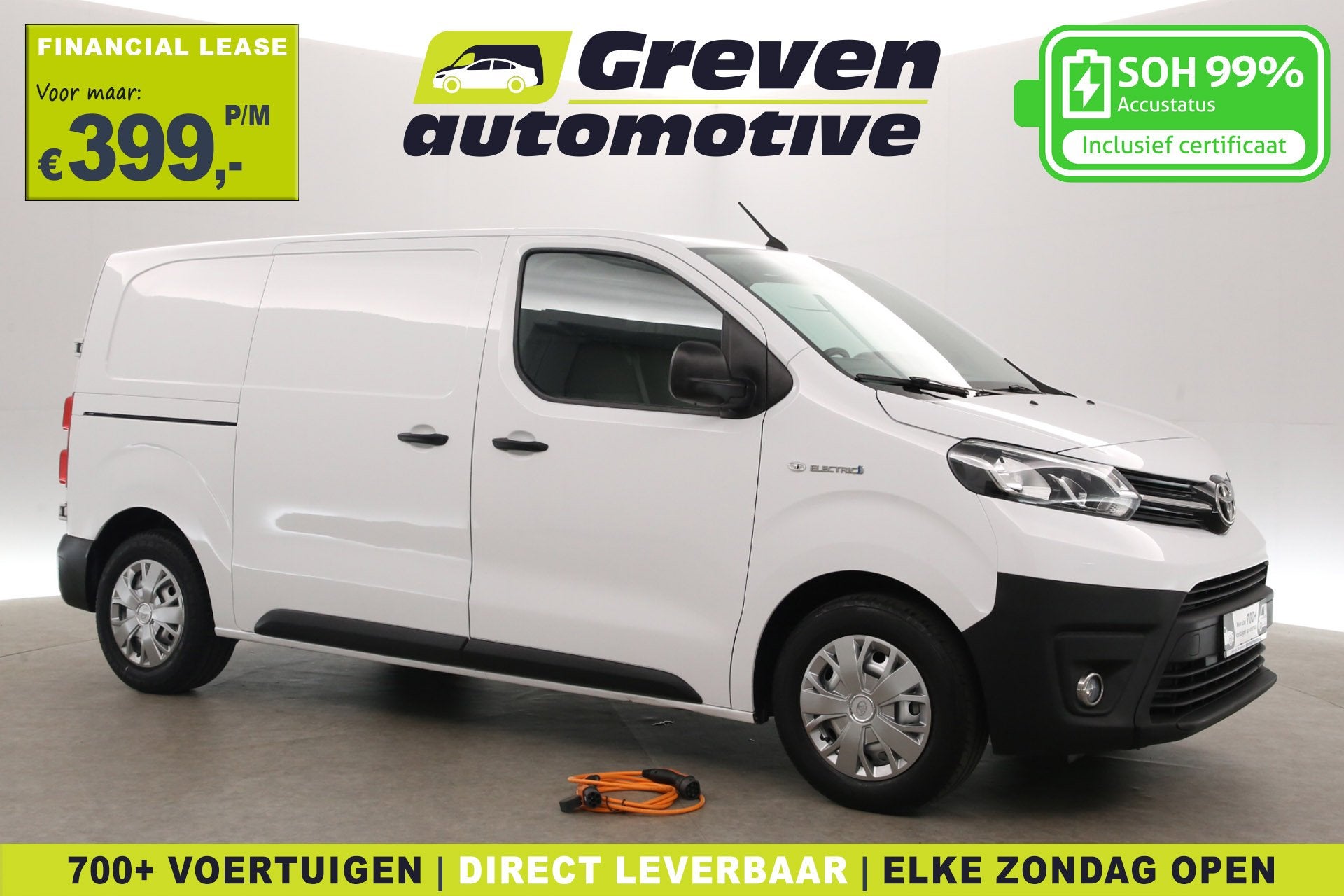 Toyota PROACE Electric Worker 50 kWh L2H1 | Snelladen | SOH, Gebruikt, Wit, Toyota, Onderhoudsboekje