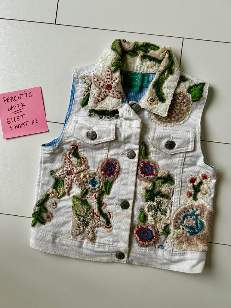 Unieke prachtige gilet! Maat zie afmetingen foto’s, Ophalen of Verzenden, Gebruikt, Meisje