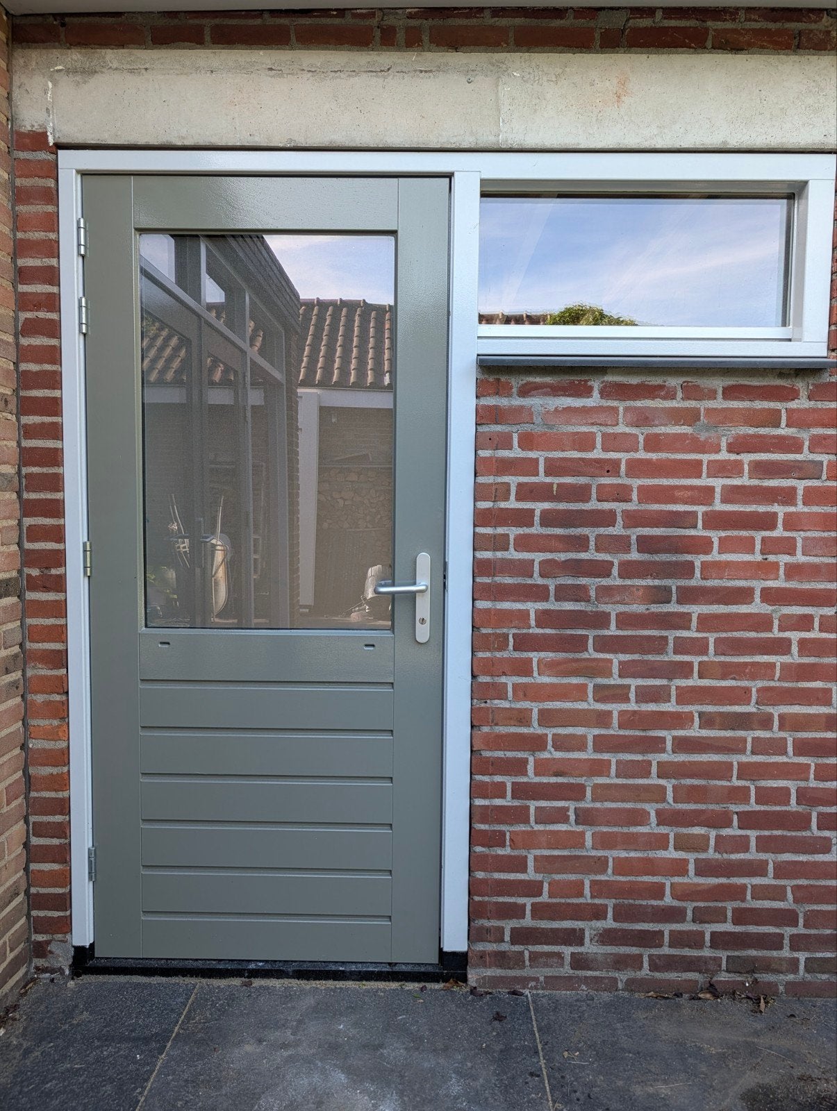 Buitendeur met zijlicht, Ophalen, 80 tot 100 cm, 200 tot 215 cm, Glas