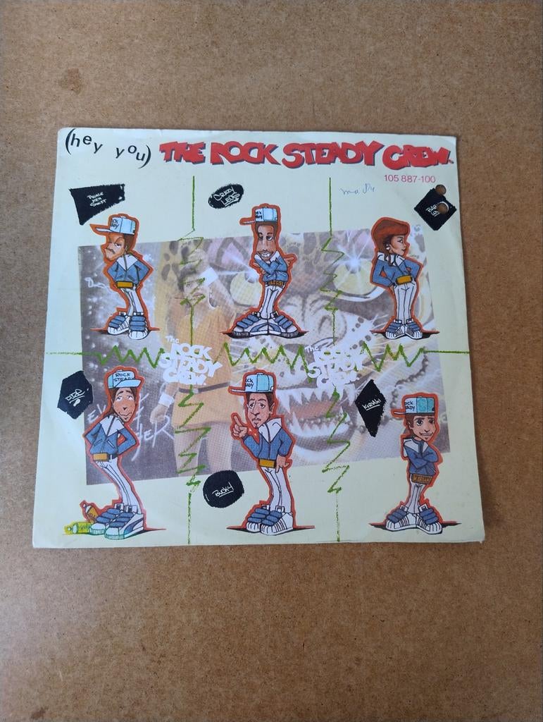 (Hey You) The Rock Steady Crew - Single Vinyl, Cd's en Dvd's, Vinyl Singles, Gebruikt, Ophalen of Verzenden, Hiphop en Rap, Single