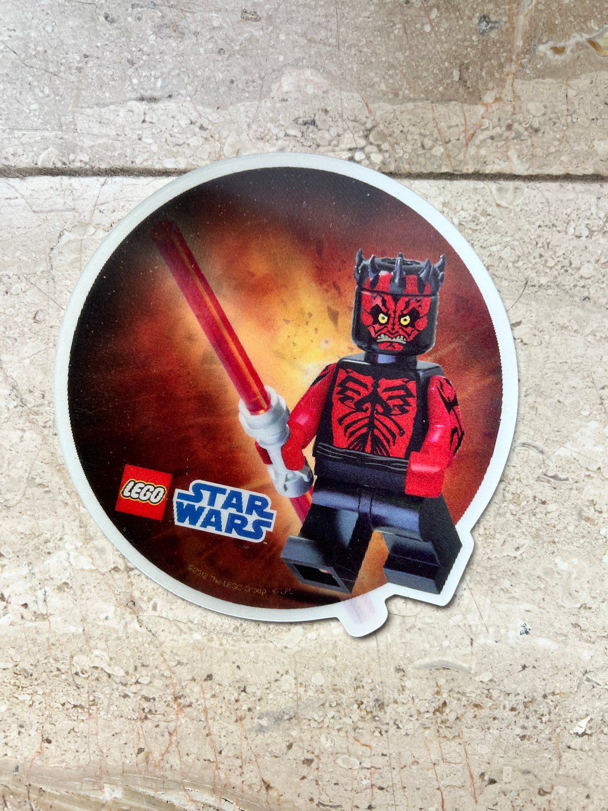 Lego Star Wars Darth Maul Sticker, Gebruikt, Star Wars, Lego, Accessoire