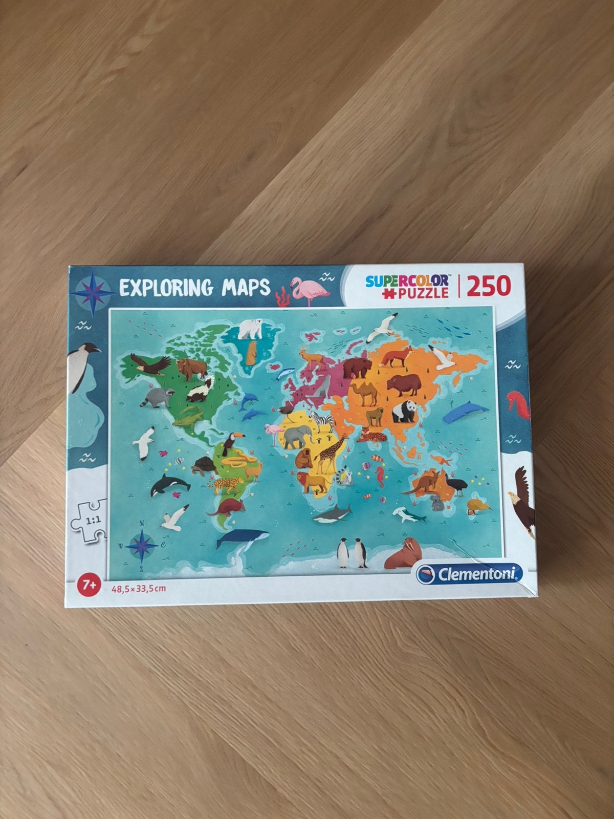 Clementoni Exploring maps puzzel 250 stukjes, Ophalen of Verzenden, Minder dan 500 stukjes, Zo goed als nieuw