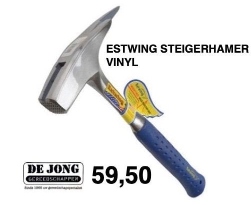 ESTWING STEIGERHAMER VINYL VANAF  59,50   OP VOORRAAD, Ophalen of Verzenden, Nieuw, Hamer, Festool