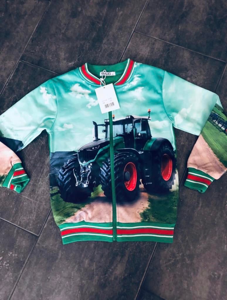 Nieuwe Bomberjack met tractorprint - Maat 12Y, Ophalen of Verzenden, Nieuw, Jongen
