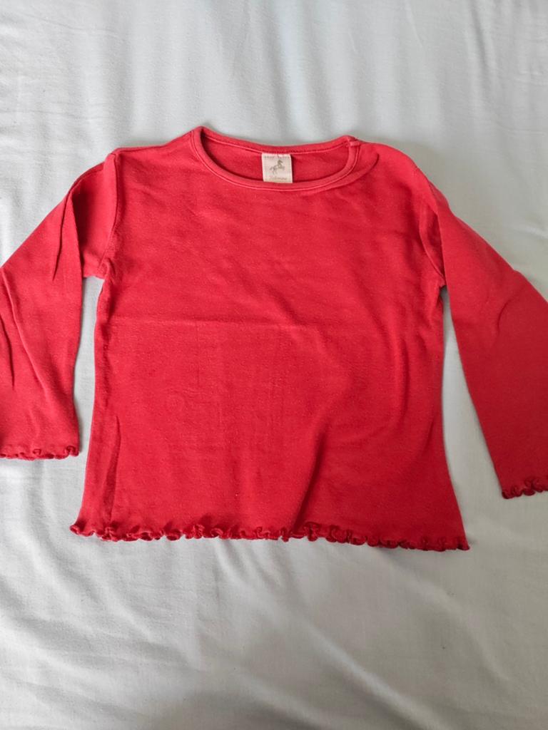 Rood kinder shirt lange mouwen maat 104, Kinderen en Baby's, Kinderkleding | Maat 104, Ophalen of Verzenden, Gebruikt, Palomino
