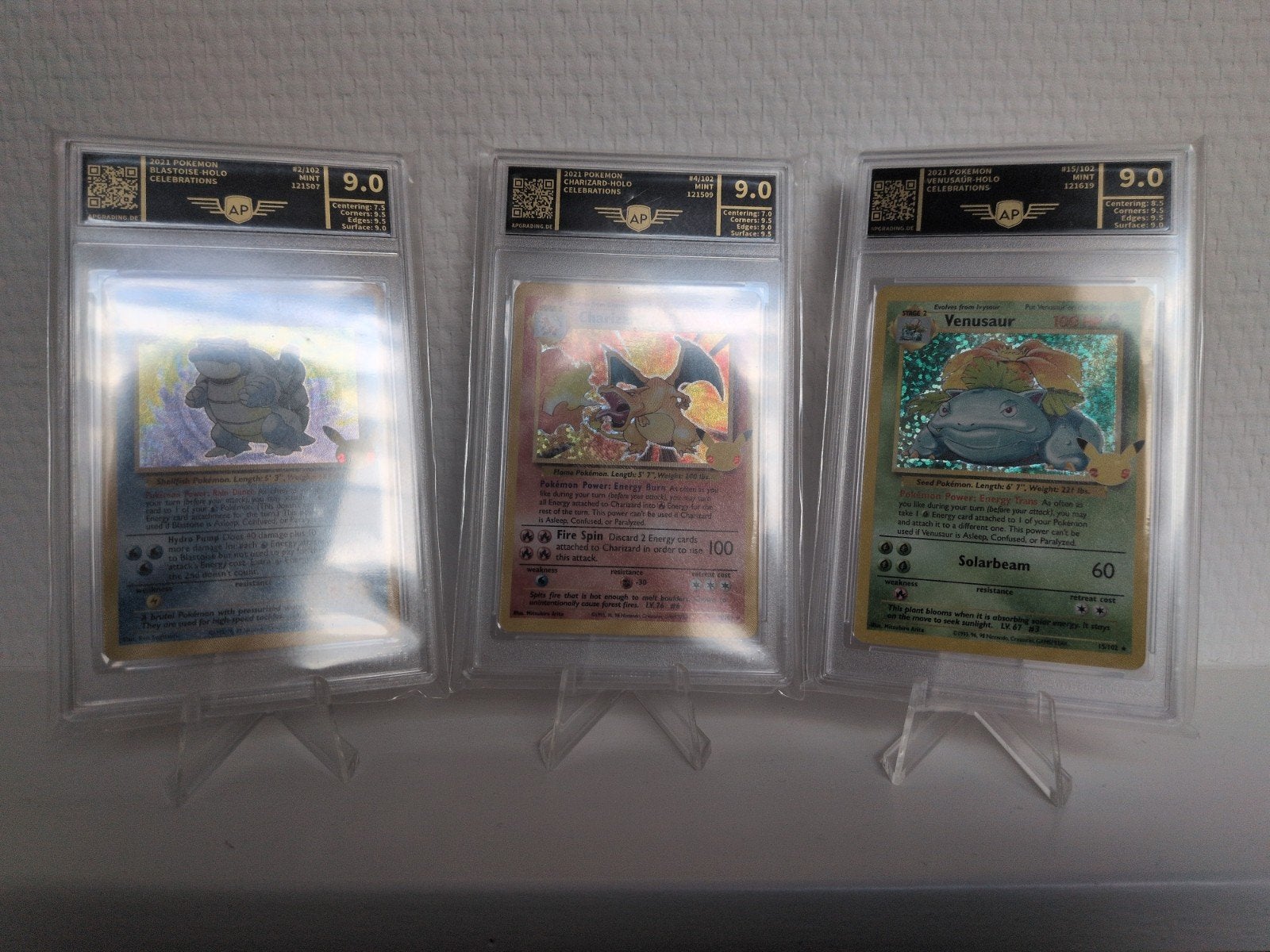 Pokemon Celebration 25 AP 9 Charizard, Venusaur, Blastoise, Hobby en Vrije tijd, Ophalen of Verzenden, Nieuw, Meerdere kaarten